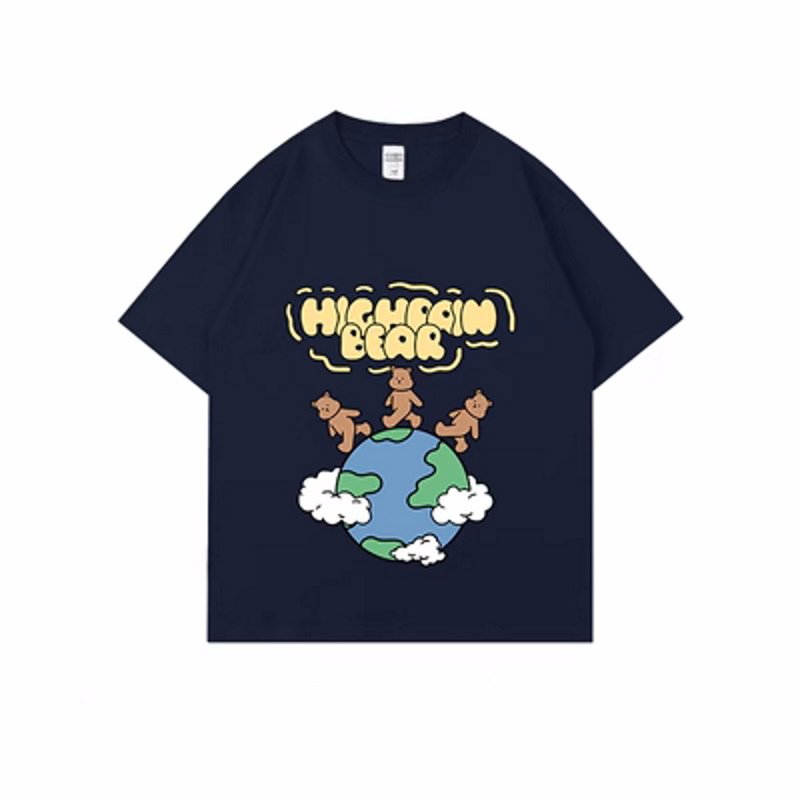 画像4: Unisex earth bear print round neck Half sleeveT-shirt  ユニセックス男女兼用アースベアプリント半袖 Tシャツ (4)