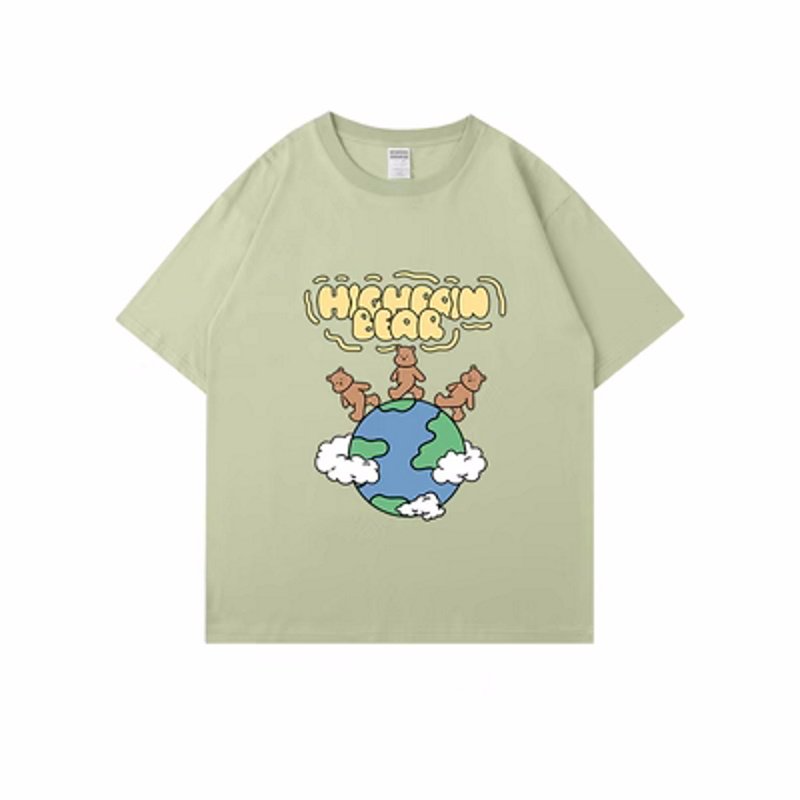 画像5: Unisex earth bear print round neck Half sleeveT-shirt  ユニセックス男女兼用アースベアプリント半袖 Tシャツ (5)