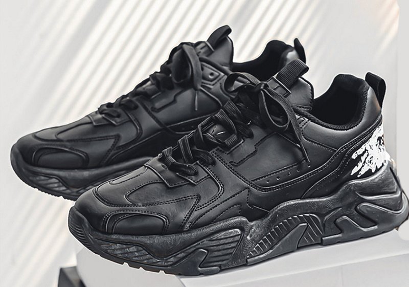 画像2:  Unisex Mens graphic paint lace-up sneakers  ユニセックス メンズバックグラフィックペイントレースアップ スニーカー (2)