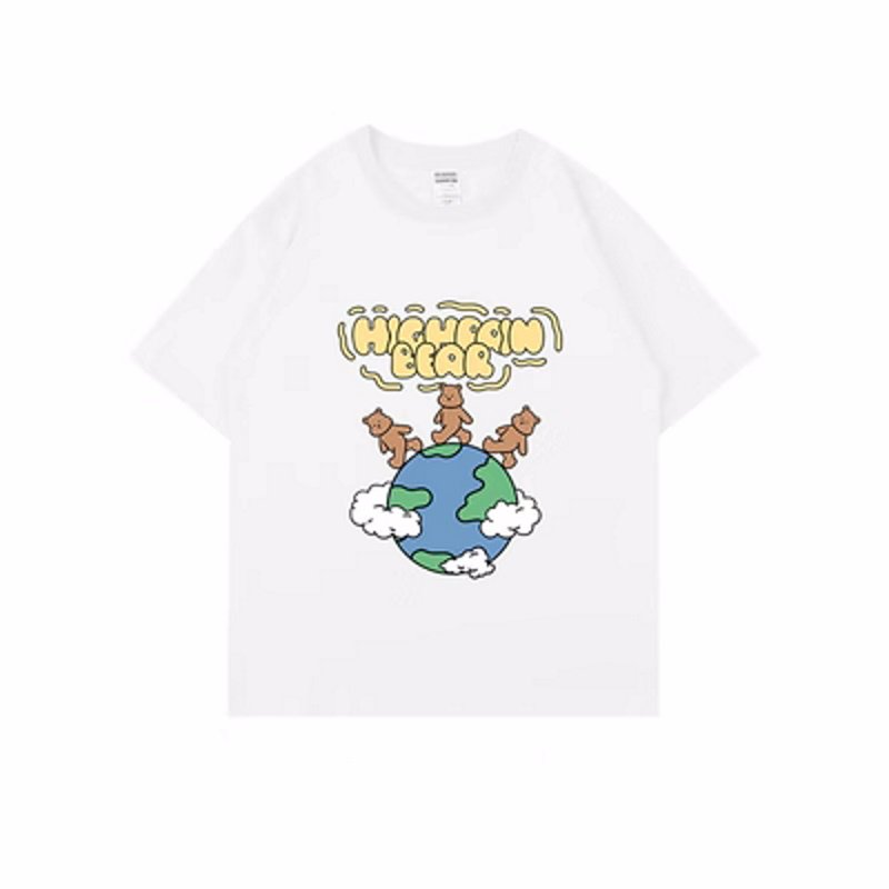 画像3: Unisex earth bear print round neck Half sleeveT-shirt  ユニセックス男女兼用アースベアプリント半袖 Tシャツ (3)