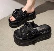 画像3: muffin thick bottom wedge  sandals slippers  マフィン厚底ウェッジプラットフォームスリッパサンダル  (3)