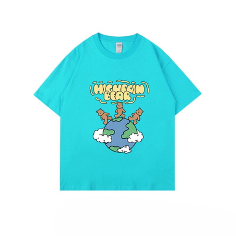 画像11: Unisex earth bear print round neck Half sleeveT-shirt  ユニセックス男女兼用アースベアプリント半袖 Tシャツ (11)