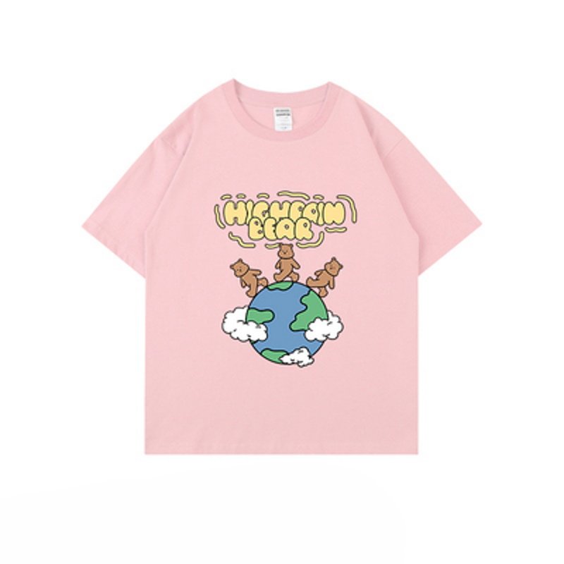 画像14: Unisex earth bear print round neck Half sleeveT-shirt  ユニセックス男女兼用アースベアプリント半袖 Tシャツ (14)