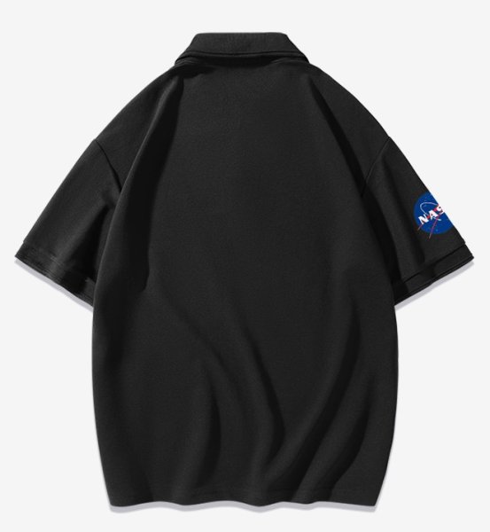 画像3: SALE セール Unisex NASA x One Point Bear polo shirt Half sleeveT-shirt　 ユニセックス男女兼用ナサ×ワンポイントベア ポロシャツ (3)