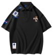 画像1: Unisex NASA x One Point Bear polo shirt Half sleeveT-shirt　 ユニセックス男女兼用ナサ×ワンポイントベア ポロシャツ (1)