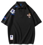 画像1: SALE セール Unisex NASA x One Point Bear polo shirt Half sleeveT-shirt　 ユニセックス男女兼用ナサ×ワンポイントベア ポロシャツ (1)
