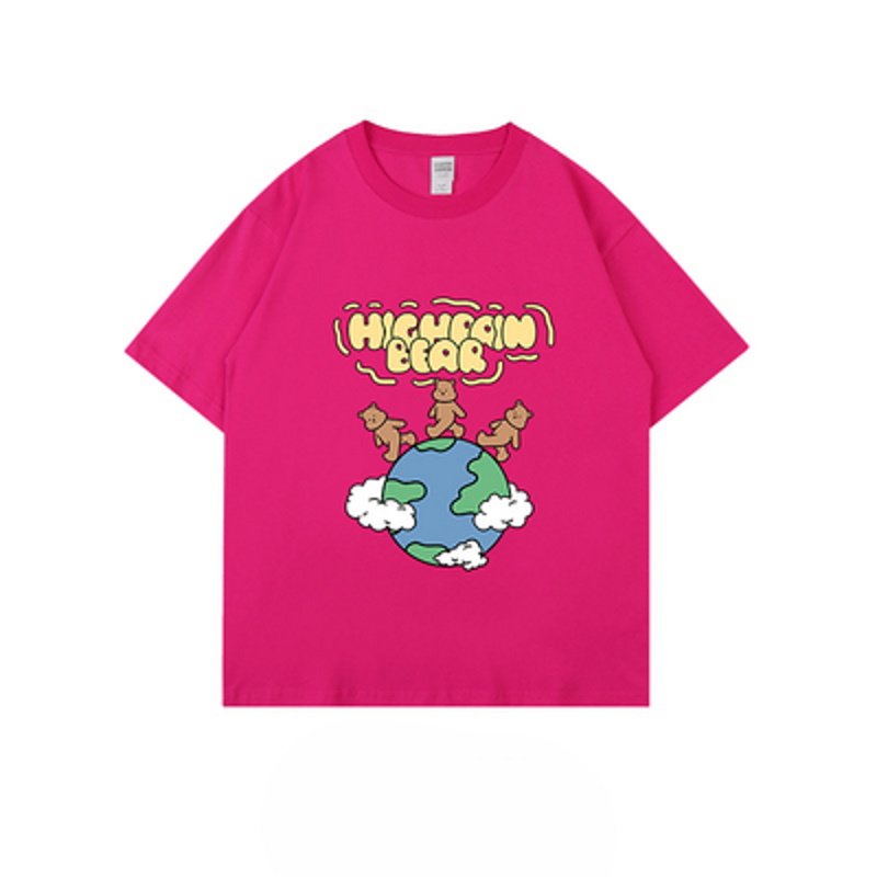 画像12: Unisex earth bear print round neck Half sleeveT-shirt  ユニセックス男女兼用アースベアプリント半袖 Tシャツ (12)