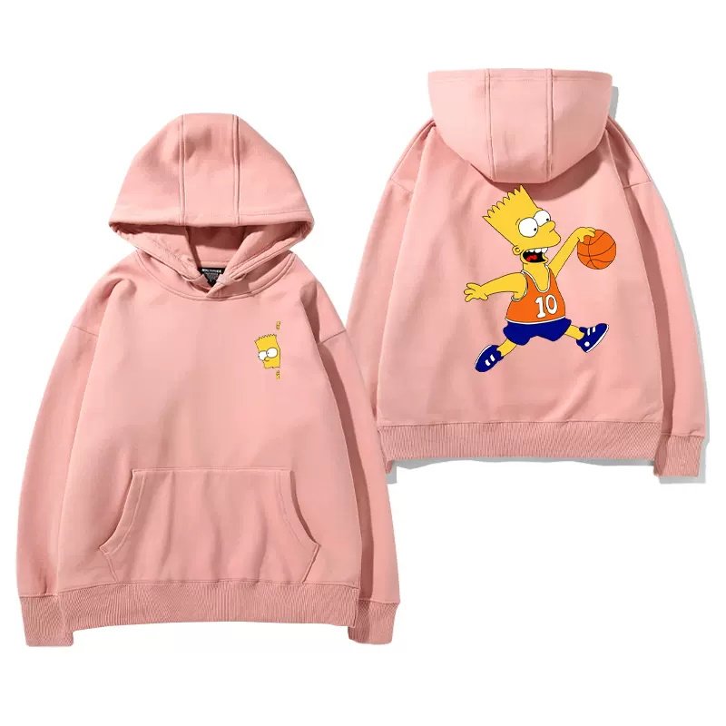 画像7:  Unisex basketball bart simpson Hoodie Sweat ユニセックス 男女兼用バスケットバートシンプソンスウェット パーカートレーナー  (7)