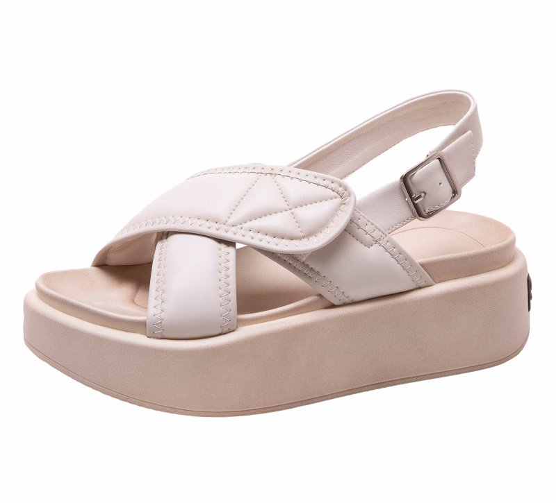 画像1: muffin thick bottom wedge  sandals slippers  ソフトソール厚底ウェッジプラットフォームバックベルトサンダル  (1)