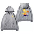 画像1:  Unisex basketball bart simpson Hoodie Sweat ユニセックス 男女兼用バスケットバートシンプソンスウェット パーカートレーナー  (1)