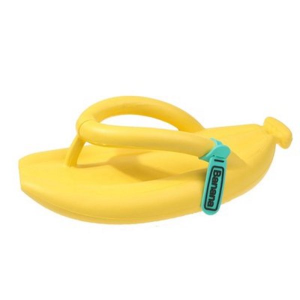 画像1: Banana type flat thong sandals flip flops slippers  バナナ型フラットソフトソールトングサンダル  (1)