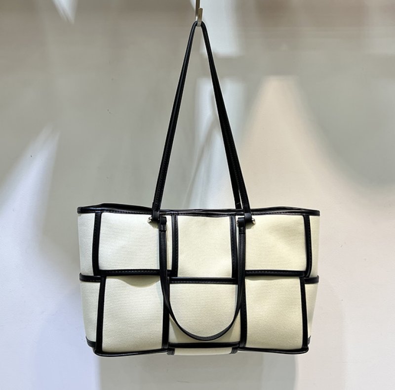 画像6: Canvas braided large capacityTote shoulder Bag Messenger bag  ユニセックス  キャンバス編み込みトートショルダーバック ママバッグ (6)