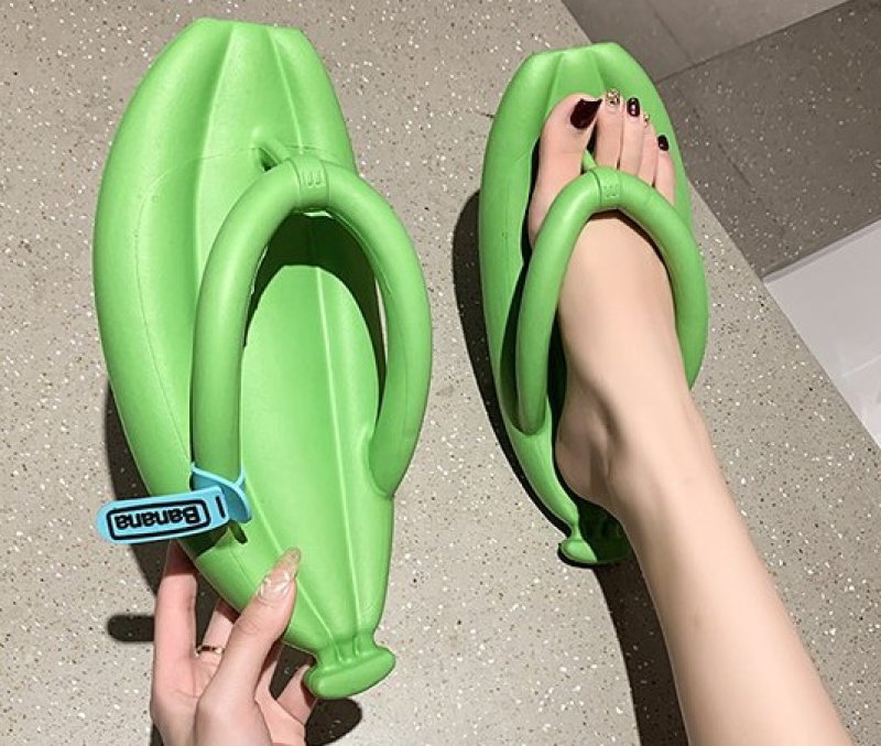画像5: Banana type flat thong sandals flip flops slippers  バナナ型フラットソフトソールトングサンダル  (5)