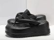 画像10: babes high-end platform thong leather sandals flip flops slippers  厚底プラットホームトングレザーサンダル フリップフロップビーチサンダル スリッパ (10)