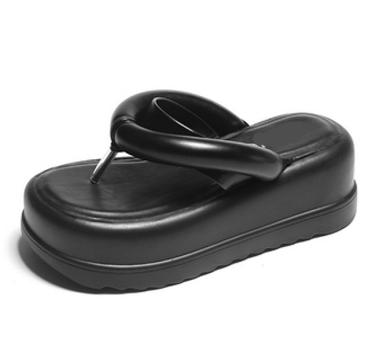 画像13: babes high-end platform thong leather sandals flip flops slippers  厚底プラットホームトングレザーサンダル フリップフロップビーチサンダル スリッパ (13)