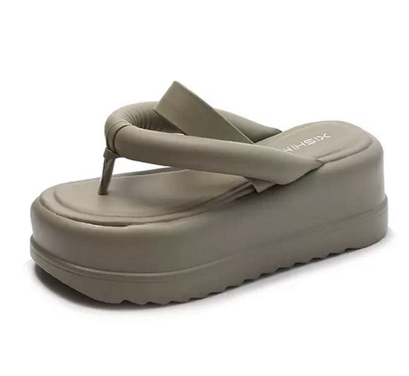画像11: babes high-end platform thong leather sandals flip flops slippers  厚底プラットホームトングレザーサンダル フリップフロップビーチサンダル スリッパ (11)