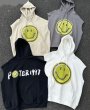 画像3: smile vest hoodie  スマイルプリントフーディーベストスウェット (3)