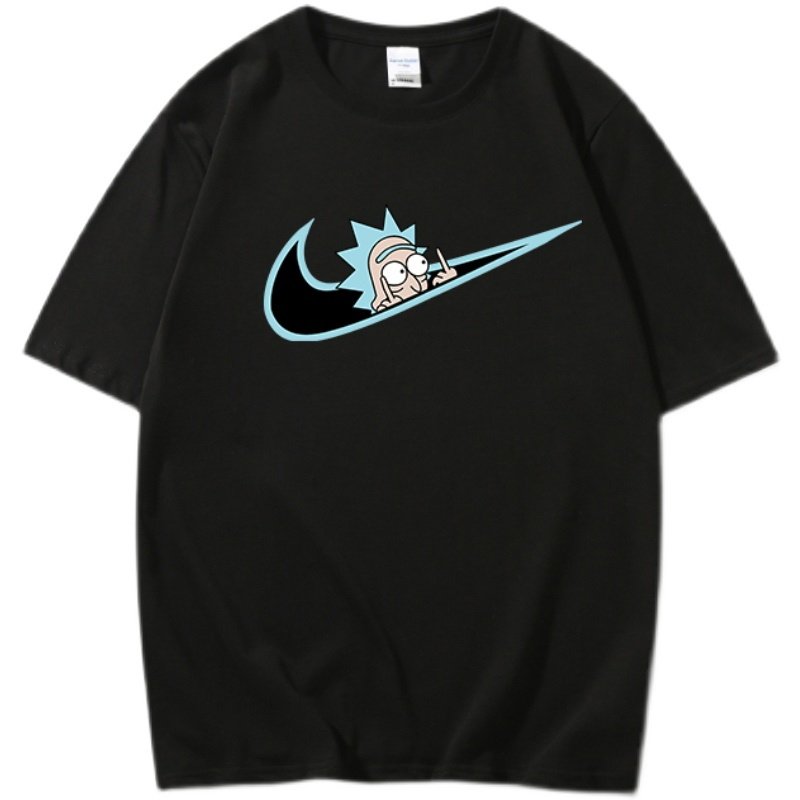 画像2: Unisex Rick and Morty print round neck Half sleeveT-shirt  ユニセックス男女兼用リックアンドモーティプリント半袖 Tシャツ (2)