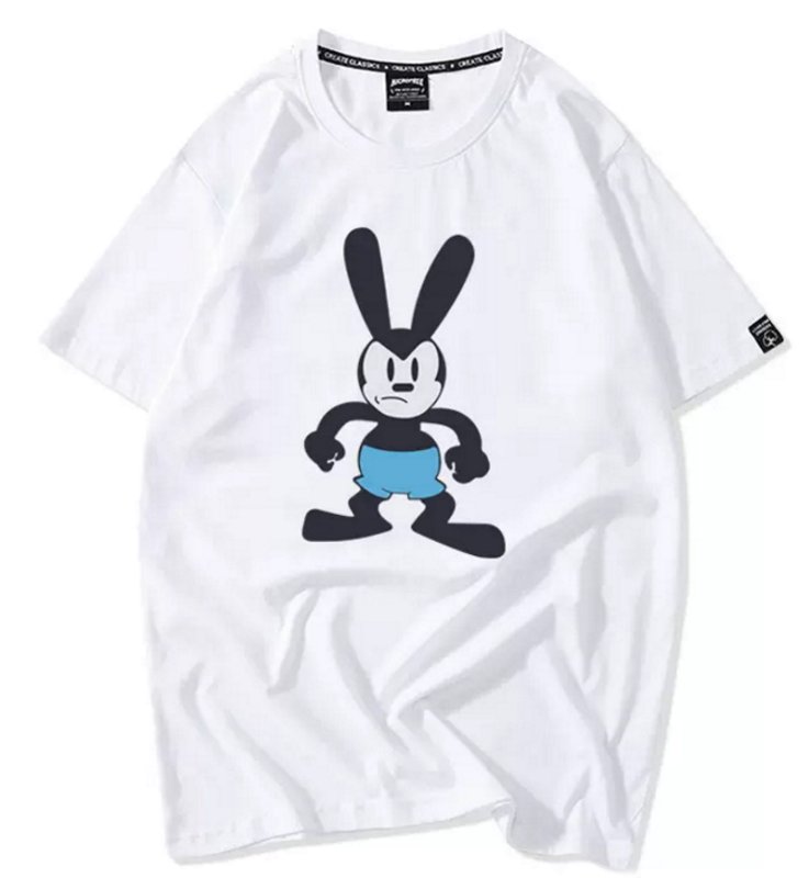 画像2: Unisex cartoon Mickey print round neck Half sleeveT-shirt  ユニセックス男女兼用コミックミッキーマウスプリント半袖 Tシャツ (2)