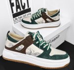 画像6: Men's  Ukiyo-e LEATHER LACE-UP SNEAKERS shoes 　ユニセックス男女兼用ニュー浮世絵レースアップ レザースニーカー カジュアル シューズ (6)