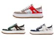 画像4: Men's  Ukiyo-e LEATHER LACE-UP SNEAKERS shoes 　ユニセックス男女兼用ニュー浮世絵レースアップ レザースニーカー カジュアル シューズ (4)