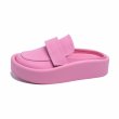 画像10: soft leather Baotou half slippers sandals flip flops slippers  厚底プラットホームレザーハーフローファーサンダル フリップフロップサンダル スリッパ (10)