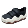 画像2: Women's Velcro leather platform sneakers　ベルクロレザー厚底スニーカー (2)