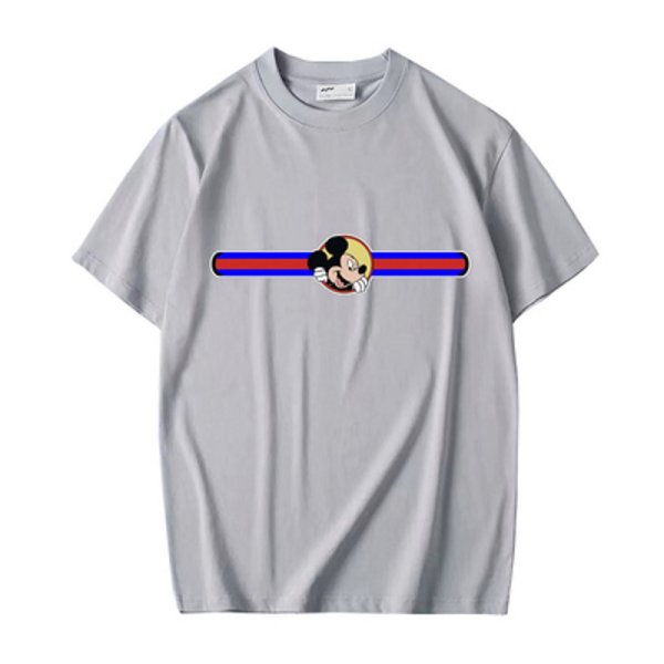 画像5: Unisex hello small mickey mouse print T-shirt print round neck Half sleeveT-shirt　 ユニセックス男女兼用ハロースモールミッキーマウスプリント半袖 Tシャツ (5)