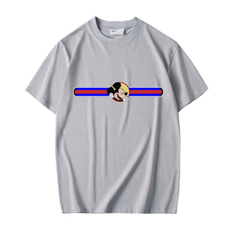 画像5: Unisex hello small mickey mouse print T-shirt print round neck Half sleeveT-shirt  ユニセックス男女兼用ハロースモールミッキーマウスプリント半袖 Tシャツ (5)