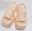 画像4: Square head slope heel platform sandal slippers  スクエアヘッドスロープヒール厚底プラットホームサンダル  スリッパ (4)