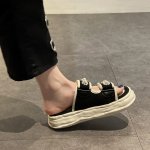 画像5: pearl velcro sandals  slippers  パール付きベルクロ厚底プラットホームサンダル  スリッパ (5)