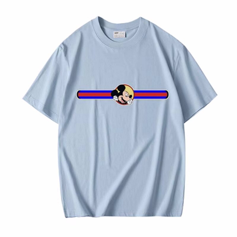 画像4: Unisex hello small mickey mouse print T-shirt print round neck Half sleeveT-shirt  ユニセックス男女兼用ハロースモールミッキーマウスプリント半袖 Tシャツ (4)