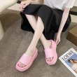 画像13: Square head slope heel platform sandal slippers  スクエアヘッドスロープヒール厚底プラットホームサンダル  スリッパ (13)