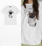 画像8: Unisex bulldog print T-shirt print round neck Half sleeveT-shirt　 ユニセックス男女兼用ブルドッグプリント半袖 Tシャツ (8)