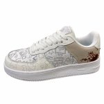 画像1: Men's graffiti embroidered skate shoes LACE-UP SNEAKERS shoes 　ユニセックス男女兼用グラフィティ エンブロイダリーレースアップ スニーカー カジュアル シューズ (1)