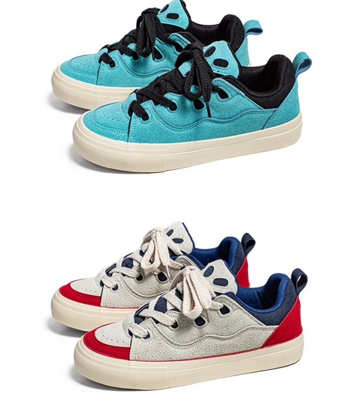 画像3: Men's casual skateboard LACE-UP SNEAKERS shoes  ユニセックス男女兼用スケートボードレースアップ スニーカー カジュアル シューズ (3)