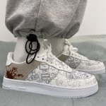 画像5: Men's graffiti embroidered skate shoes LACE-UP SNEAKERS shoes 　ユニセックス男女兼用グラフィティ エンブロイダリーレースアップ スニーカー カジュアル シューズ (5)