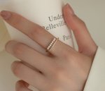 画像4: pearl zircon index finger ring　パール＆ジルコニアインデックスフィンガーリング指輪 (4)