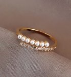 画像6: pearl zircon index finger ring　パール＆ジルコニアインデックスフィンガーリング指輪 (6)
