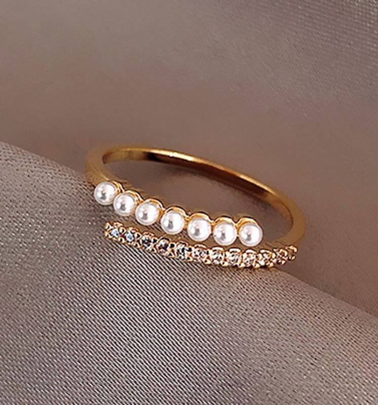 画像6: pearl zircon index finger ring パール&ジルコニアインデックスフィンガーリング指輪 (6)
