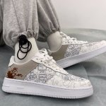 画像3: Men's graffiti embroidered skate shoes LACE-UP SNEAKERS shoes 　ユニセックス男女兼用グラフィティ エンブロイダリーレースアップ スニーカー カジュアル シューズ (3)