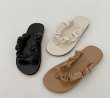 画像8: Leather scrunchie thong flat sandals sslippers  フラットレザークシュクシュトングサンダル  スリッパ (8)