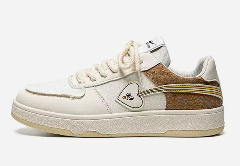 画像2: Men's casual smile heart print LACE-UP SNEAKERS shoes  ユニセックス男女兼用スマイルハートレースアップ スニーカー カジュアル シューズ (2)