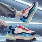 画像5: Men's Men's Air Cushion colorful LACE-UP SNEAKERS shoes 　ユニセックス男女兼用エアークッションカラフルカラーレースアップ スニーカー カジュアル シューズ (5)
