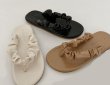 画像7: Leather scrunchie thong flat sandals sslippers  フラットレザークシュクシュトングサンダル  スリッパ (7)
