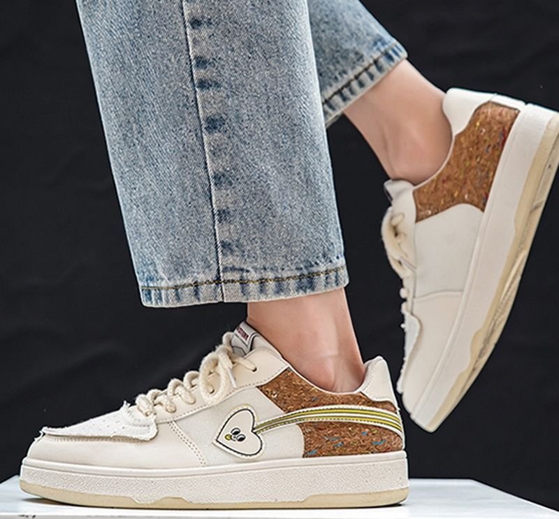 画像5: Men's casual smile heart print LACE-UP SNEAKERS shoes  ユニセックス男女兼用スマイルハートレースアップ スニーカー カジュアル シューズ (5)