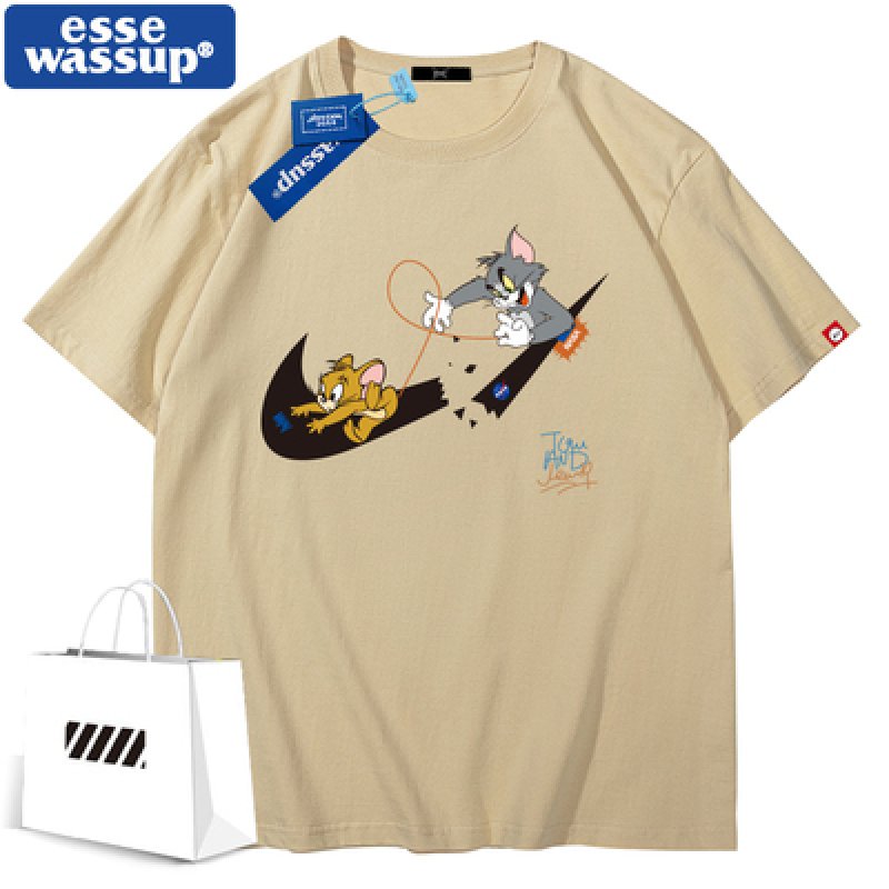 画像6: 23 Tom and Jerry Broken swoosh Tshirts  ユニセックス 男女兼用 トムとジェリートム&ジェリー ブロークン スウォッシュ プリント Tシャツ (6)