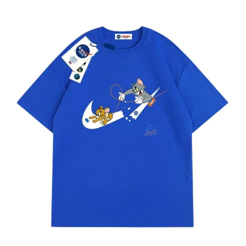 画像4: 23 Tom and Jerry Broken swoosh Tshirts  ユニセックス 男女兼用 トムとジェリートム&ジェリー ブロークン スウォッシュ プリント Tシャツ (4)