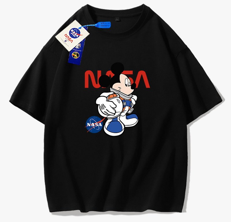 画像2: NASA x Astronaut Mickey Mouse Print Tshirts  ユニセックス 男女兼用 ナサ×宇宙飛行ミッキーマウスミッキープリント Tシャツ (2)