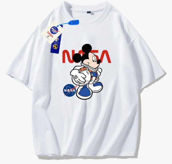 画像1: NASA x Astronaut Mickey Mouse Print Tshirts  ユニセックス 男女兼用 ナサ×宇宙飛行ミッキーマウスミッキープリント Tシャツ (1)